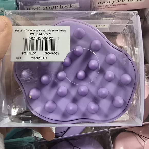 Lavender Silicone Scalp Massager - Picture 2 of 4